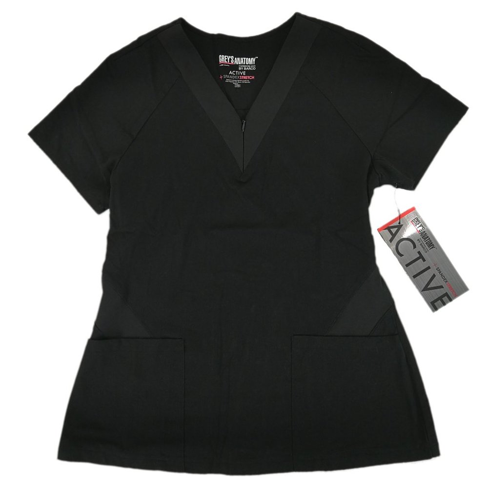 Grey's Anatomy Scrub Top GVST026-01 Black